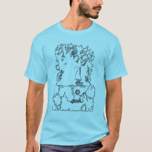 Unique designer art t-shirt with hand drawn design