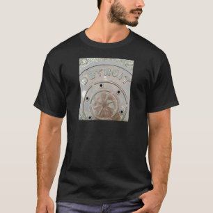 Unique Detroit T-shirt! Detroit, MI Manhole Cover. T-Shirt