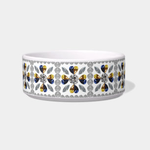 Unique Diamond Art, Yellow Blue in Heart Bowl