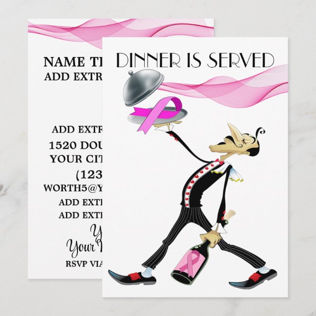 Unique Dinner / Gathering Version 5 Invitation (Front/Back)