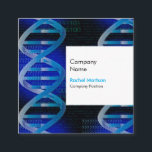 Unique DNA Science Themed Square Business Card<br><div class="desc">Modern DNA Science-themed business card A  unique design that projects a confident,  professional image.</div>