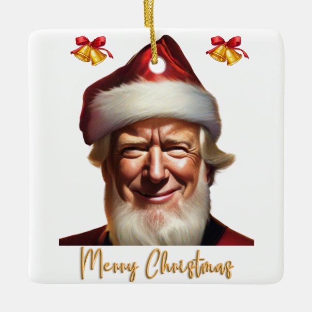 Unique Donald Trump Christmas Ornament (Front)