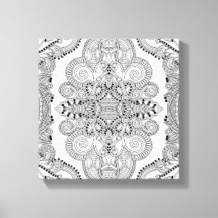 Unique Doodle 6 Canvas Print