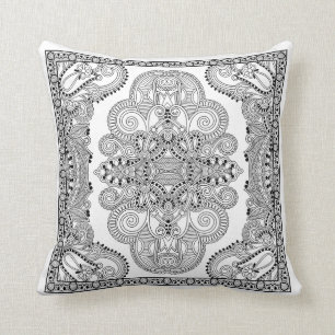 Unique Doodle Throw Pillow