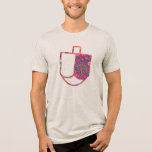 Unique Dreidel Faux Applique Hanukkah  Tri-Blend Shirt<br><div class="desc">Celebrate the holiday of Hanukkah in style with this lovely design of a dreidel made to look like an applique. Make sure you choose colours with white under base to ensure the vibrant colours.</div>