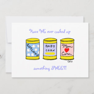 Unique Drôle Cartoon Bébé Faire-part pour les gour