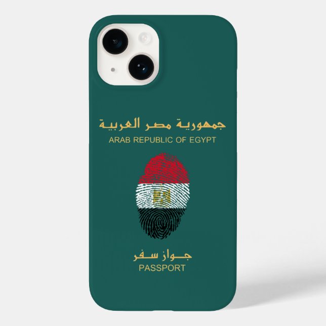Unique Egypt Travel Pass Passport Print Souvenir Case-Mate iPhone Case (Back)