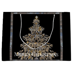 Unique Elegant Christmas Tree Large Gift Bag
