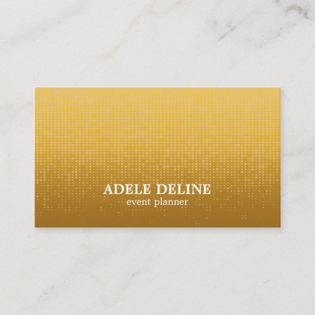 Unique Elegant Gold Pattern Event Planner Business Card (Front)