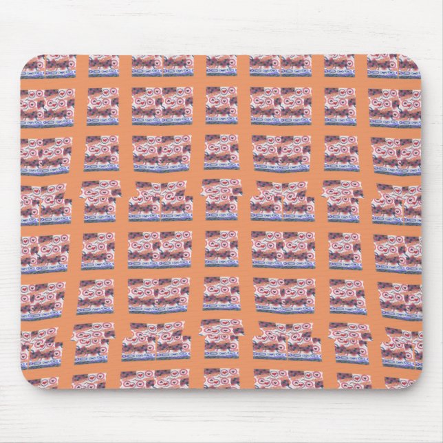 Unique Elegant Heart-Patterned Artwork for All Age Mouse Pad (Front)