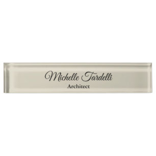 Unique Elegant Minimal Modern Script Calligraphy Nameplate