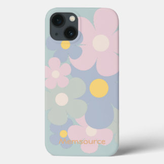 Unique Elegant Nature Pastel Flower Custom Modern  iPhone 13 Case