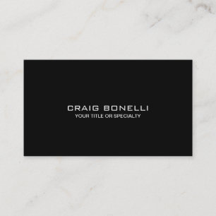 Unique Elegant Plain Black Grey Business Card