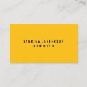 Unique Elegant Plain Simple Minimal Yellow Orange Enclosure Card