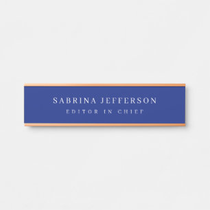 Unique Elegant Plain Simple Minimalist Door Sign