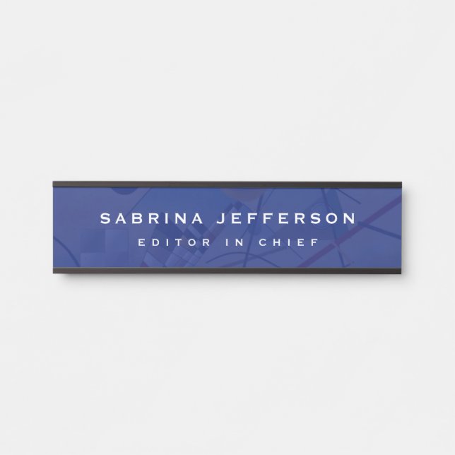 Unique Elegant Plain Simple Minimalist Door Sign (Front)