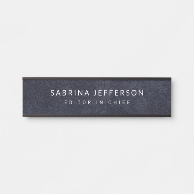 Unique Elegant Plain Simple Minimalist Door Sign (Front)