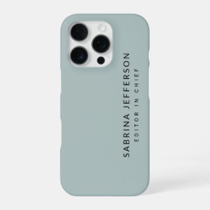 Unique Elegant Plain Simple Minimalist Light Blue iPhone 16 Pro Case
