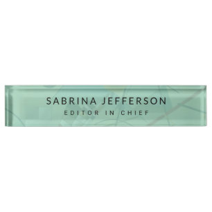 Unique Elegant Plain Simple Minimalist Nameplate