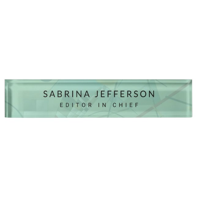 Unique Elegant Plain Simple Minimalist Nameplate (Front)