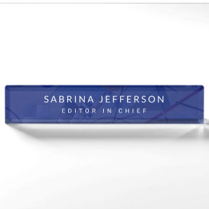 Unique Elegant Plain Simple Minimalist Nameplate