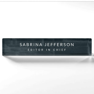 Unique Elegant Plain Simple Minimalist Nameplate