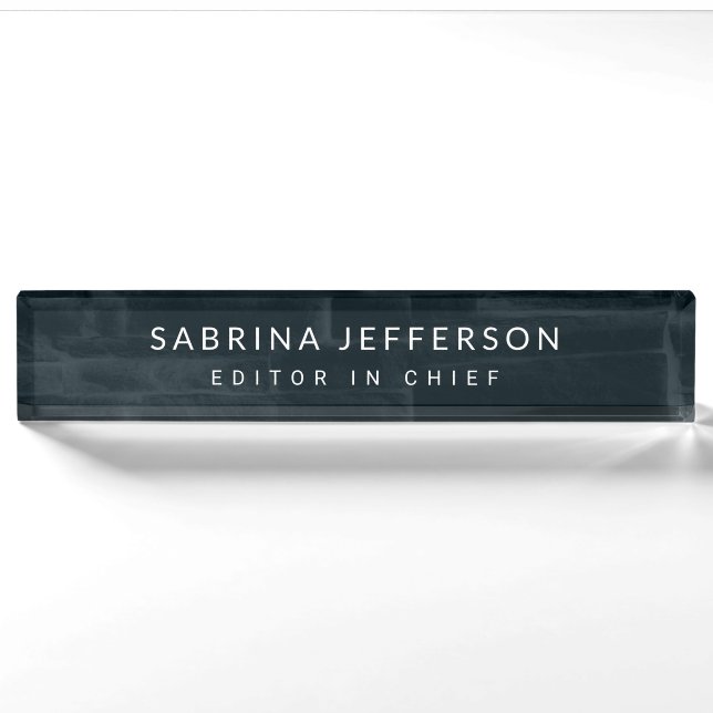 Unique Elegant Plain Simple Minimalist Nameplate (Front)