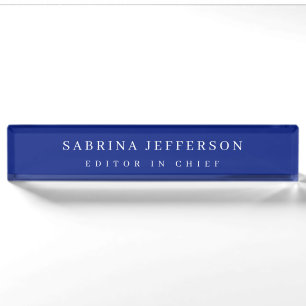 Unique Elegant Plain Simple Minimalist Nameplate