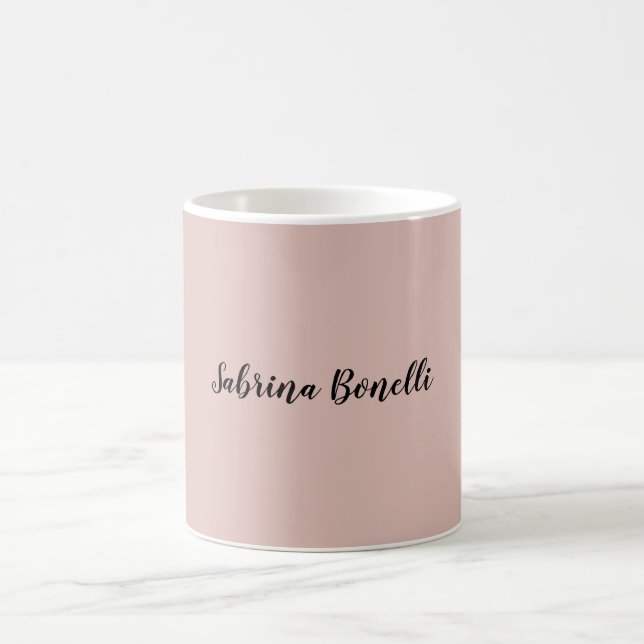 Unique Elegant Plain Simple Rose Gold Colour Coffee Mug (Center)