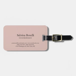 Unique Elegant Plain Simple Rose Gold Colour Luggage Tag