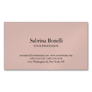 Unique Elegant Plain Simple Rose Gold Colour Magnetic Business Card