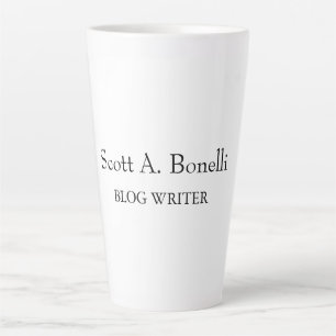 Unique Elegant Plain Simple White Special Latte Mug