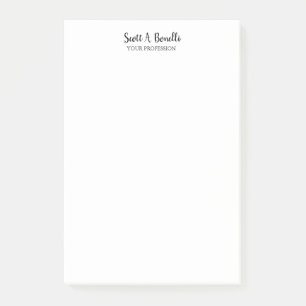 Unique Elegant Plain Simple White Special Post-it Notes
