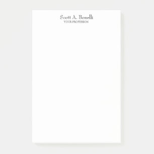Unique Elegant Plain Simple White Special Post-it Notes