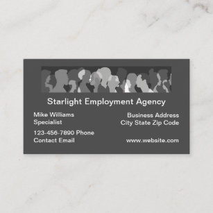 Unique Employment Agency Headhunter Business Card