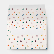Unique Enveloppe d'impression couleur Terrazzo mod
