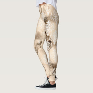 Unique Ephemera Print One-of-a-Kind Womens Fashion Leggings