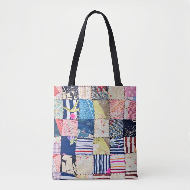 Unique Fabric: Bangkok Handmade Blankets Tote Bag (Front)