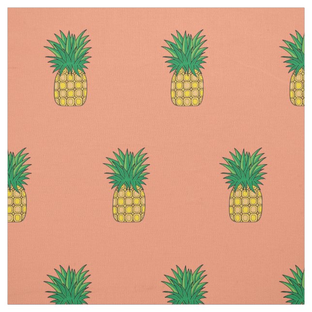 Unique fabric pink pineapple (Swatch)