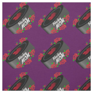 Unique fabric purple Hockey Mom Canada roses