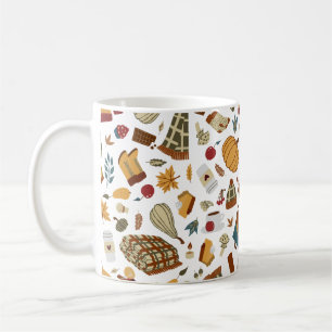 Unique Fall Leaves Autumn Pumpkins Coffee Mug