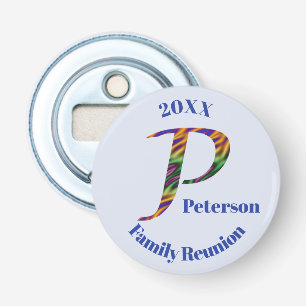 Unique Family Reunion Memento Vivid Letter P Bottle Opener