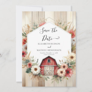 Unique Farmyard Barnyard Wedding Save The Date