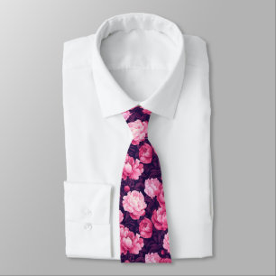 Unique Fathers Day Peonies Tie