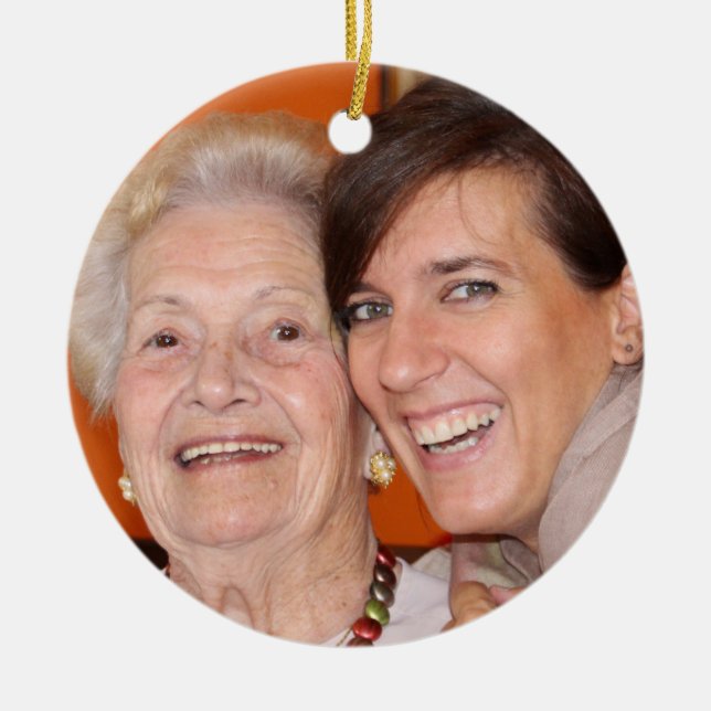 Unique Favourite Family Photo Love Ceramic Ornamen Ceramic Ornament (Front)