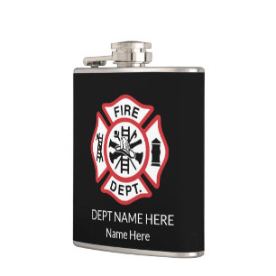 Unique Firefighter Gifts, Maltese Cross Hip Flask