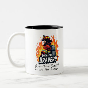 Unique Firefighter or Fireman Gift Two-Tone Coffee Mug