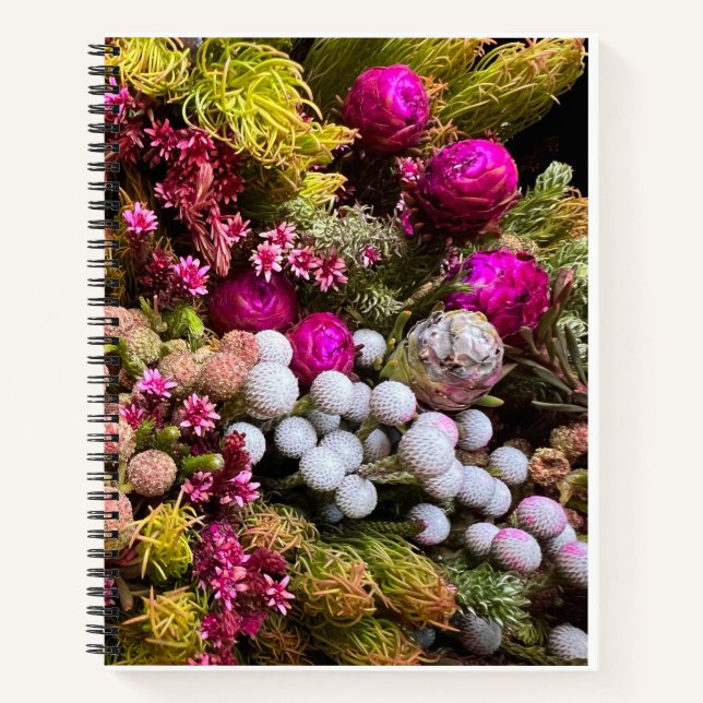 Unique Floral Design Notebook (Front)