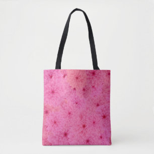 Unique Floral Design Tote Bag with Stylized Flower
