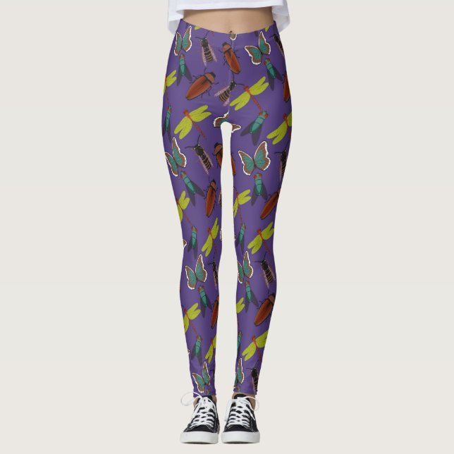 Unique Floral Pattern Leggings (Front)